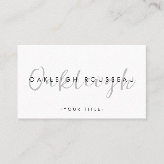 ミニマルモダンスクリプト 名刺 (正面)