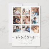 ミニマルモダンスクリプト | 9枚の写真のコラージュ シーズンカード (正面)