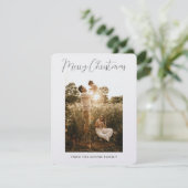 ミニマルモダンスクリーン家族クリスマスカード シーズンカード (スタンド正面)