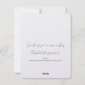 ミニマルモダンスクリーン家族クリスマスカード シーズンカード (裏面)