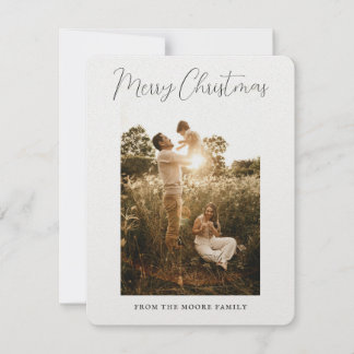 ミニマルモダンスクリーン家族クリスマスカード シーズンカード