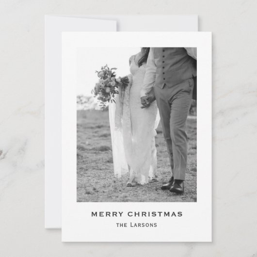 ミニマルモダンスグレークリスマスカード シーズンカード (正面)