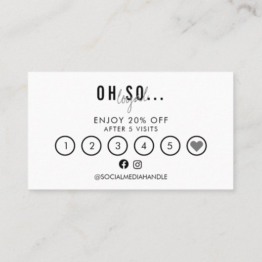 ミニマルモダンスグレー美しい美学ロイヤリティ 名刺 (裏面)