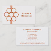 ミニマルモダンスサークルの名刺、銅 名刺 (正面/裏面)