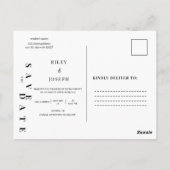 ミニマルモダンスシンプルの写真が日付を保存 ポストカード (裏面)