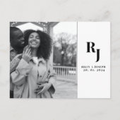 ミニマルモダンスシンプルの写真が日付を保存 ポストカード (正面)