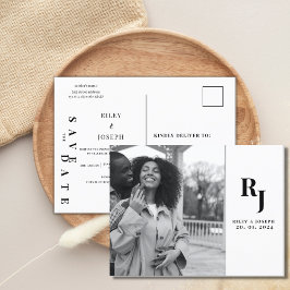 ミニマルモダンスシンプルの写真が日付を保存 ポストカード