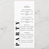 ミニマルモダンスシンプルの結婚式プログラム プログラム (裏面)