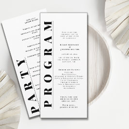 ミニマルモダンスシンプルの結婚式プログラム プログラム