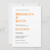 ミニマルモダンスシンプルオ結婚レンジズ | QRコード 招待状 (正面)