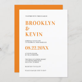 ミニマルモダンスシンプルオ結婚レンジズ | QRコード 招待状