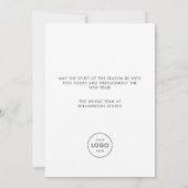 ミニマルモダンスシンプルクリスマスツリー事業 シーズンカード (裏面)