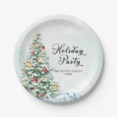 ミニマルモダンスシンプルクリスマスツリー ペーパープレート (正面)