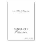 ミニマルモダンスシンプルゲスト名座席表 テーブルナンバー (正面)