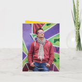 ミニマルモダンスシンプルスクエア写真卒業 サンキューカード (裏面)