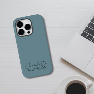 ミニマルモダンスシンプルスタイリッシュティール(緑がかった色)名Hazy Case-Mate iPhone 14 Proケース