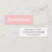 ミニマルモダンスシンプルトレンディーピンクロイヤリティカード スキニー名刺 (正面/裏面)