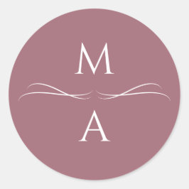 ミニマルモダンスシンプルバライニシャル ラウンドシール