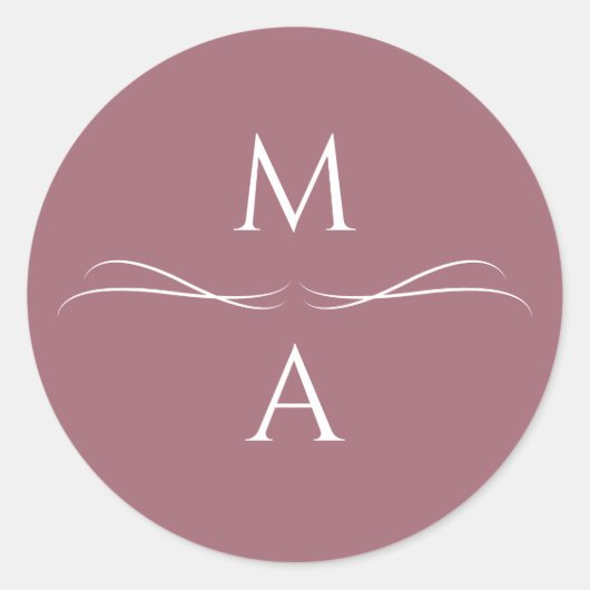 ミニマルモダンスシンプルバライニシャル ラウンドシール (正面)