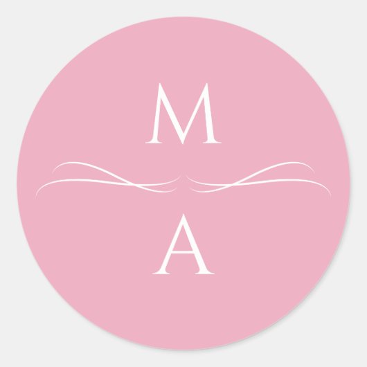 ミニマルモダンスシンプルバラダスティイニシャル ラウンドシール (正面)