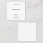 ミニマルモダンスシンプルプロフェッショナルシエレガントック スクエア名刺 (正面/裏面)