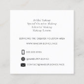 ミニマルモダンスシンプルホワイトネームブランディング スクエア名刺 (裏面)