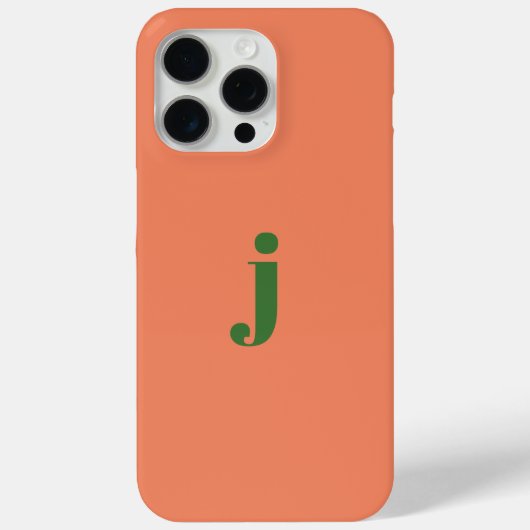 ミニマルモダンスシンプルモノグラム桃 Case-Mate iPhoneケース (裏面)