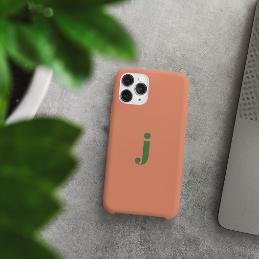 ミニマルモダンスシンプルモノグラム桃 Case-Mate iPhoneケース