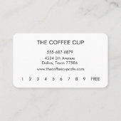 ミニマルモダンスシンプルロイヤリティカード手書 名刺 (裏面)