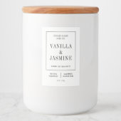 ミニマルモダンスシンプルワックスメルト製品ラベル フードラベル (正面)