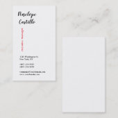 ミニマルモダンスシンプル平手書き 名刺 (正面/裏面)