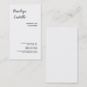 ミニマルモダンスシンプル平手書き 名刺 (正面/裏面)