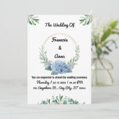 ミニマルモダンスシンプル結婚式招待状 招待状 (スタンド正面)