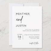 ミニマルモダンスシンプル結婚式招待状 招待状 (正面)