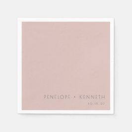 ミニマルモダンスシンプル赤面の名結婚前 スタンダードカクテルナプキン