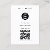 ミニマルモダンスシンプル・ビジネス・ロゴ写真 名刺 (裏面)