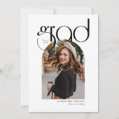 ミニマルモダンスシンプルArch写真卒業 案内状 (正面)