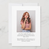 ミニマルモダンスシンプルArch写真卒業 案内状 (裏面)