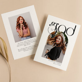 ミニマルモダンスシンプルArch写真卒業 案内状