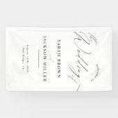 ミニマルモダンススクリプシンプルトの結婚歓迎 横断幕 (横)