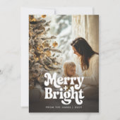 ミニマルモダンススタイリッシュクリスマス家族の写真 シーズンカード (正面)