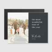 ミニマルモダンススタイリッシュクリスマス磁気カード (正面/裏面)