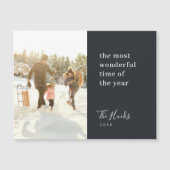 ミニマルモダンススタイリッシュクリスマス磁気カード (正面)