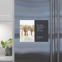 ミニマルモダンススタイリッシュクリスマス磁気カード