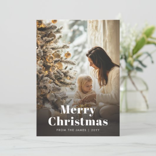 ミニマルモダンススタイリッシュクリスマス シーズンカード (スタンド正面)