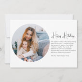 ミニマルモダンススタイリッシュスクリプト家族クリスマス シーズンカード (裏面)