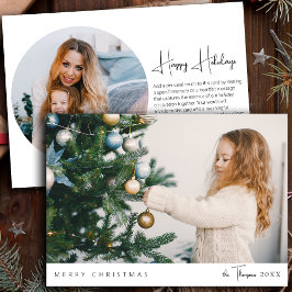 ミニマルモダンススタイリッシュスクリプト家族クリスマス シーズンカード