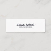 ミニマルモダンススタイリッシュヨガインストラクター スキニー名刺 (正面)