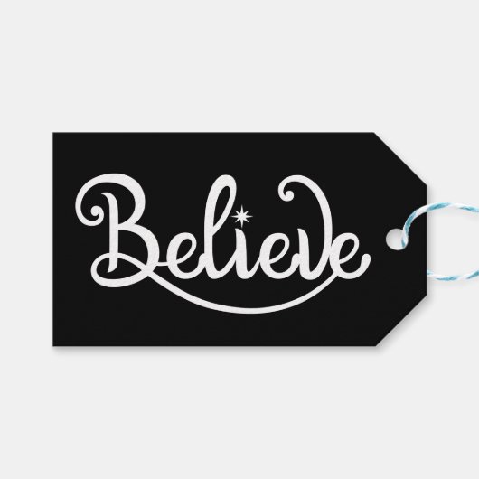 ミニマルモダンスタイリッシュパーソナライズされたクリスマス ギフトタグ (正面(横))