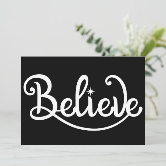 ミニマルモダンスタイリッシュパーソナライズされたクリスマス シーズンカード (スタンド正面)